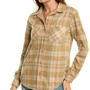 NWT BeachLunchLounge | Tan Nutmeg Blush Sally Shacket Shirt Jacket | Size Large